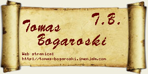 Tomas Bogaroški vizit kartica